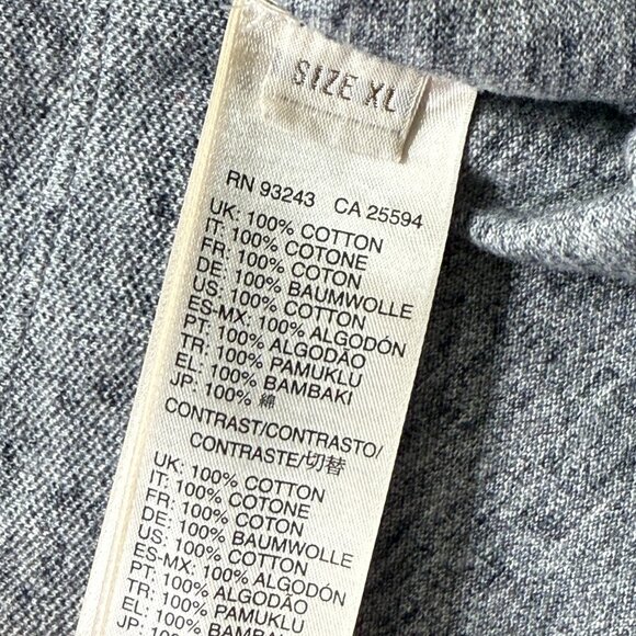 Diesel Polo Shirt Men XL Gray Blue Popover Short Sleeve - Picture 6 of 13